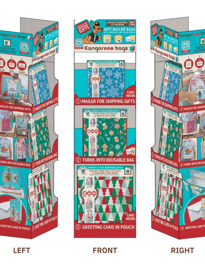 Kangarooo Bags vloerdisplay - verschillende tassen - vakantie voor wholesale door Kangarooo Bags