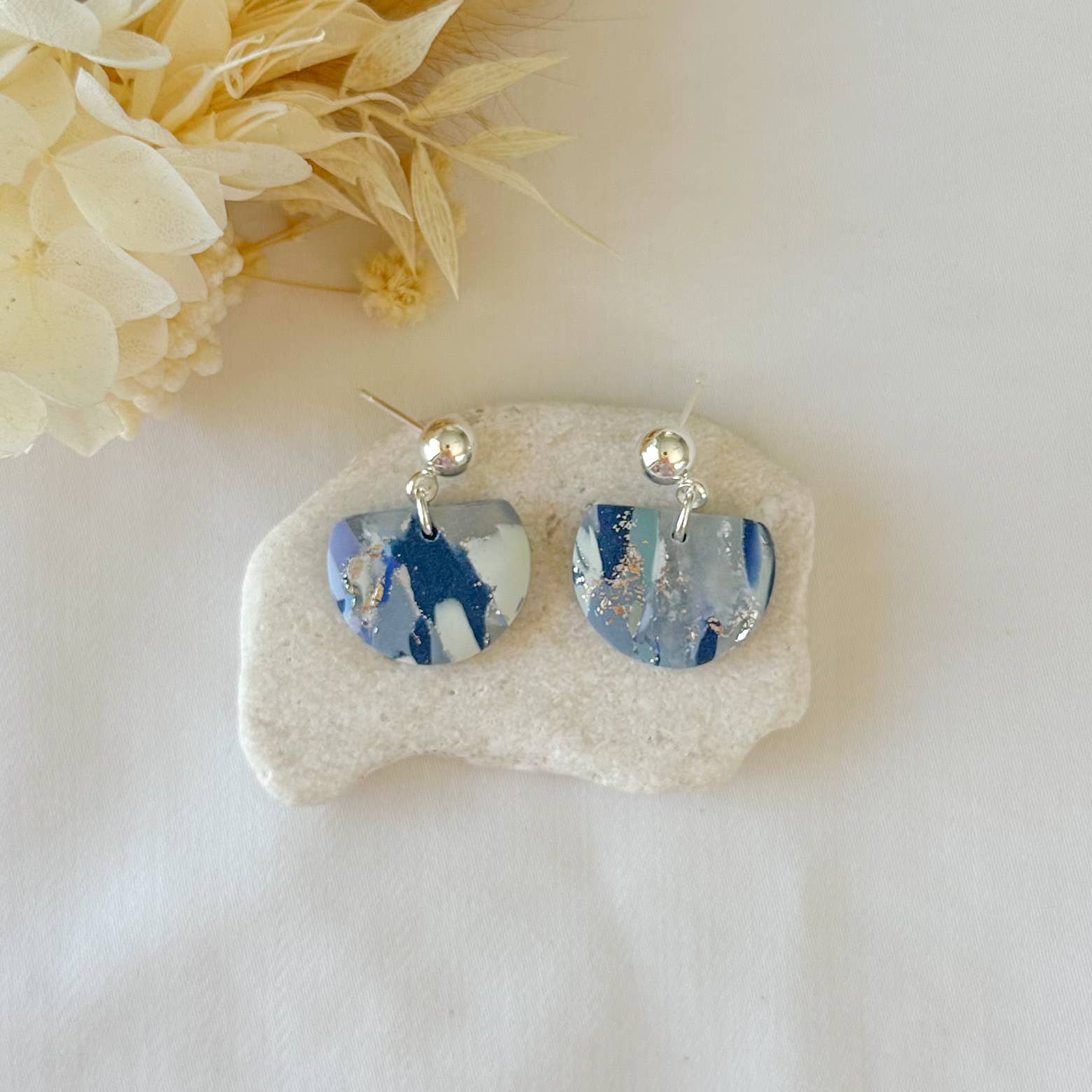 Pollie & Res - Wholesale Dangle earrings - Blue Marbel3