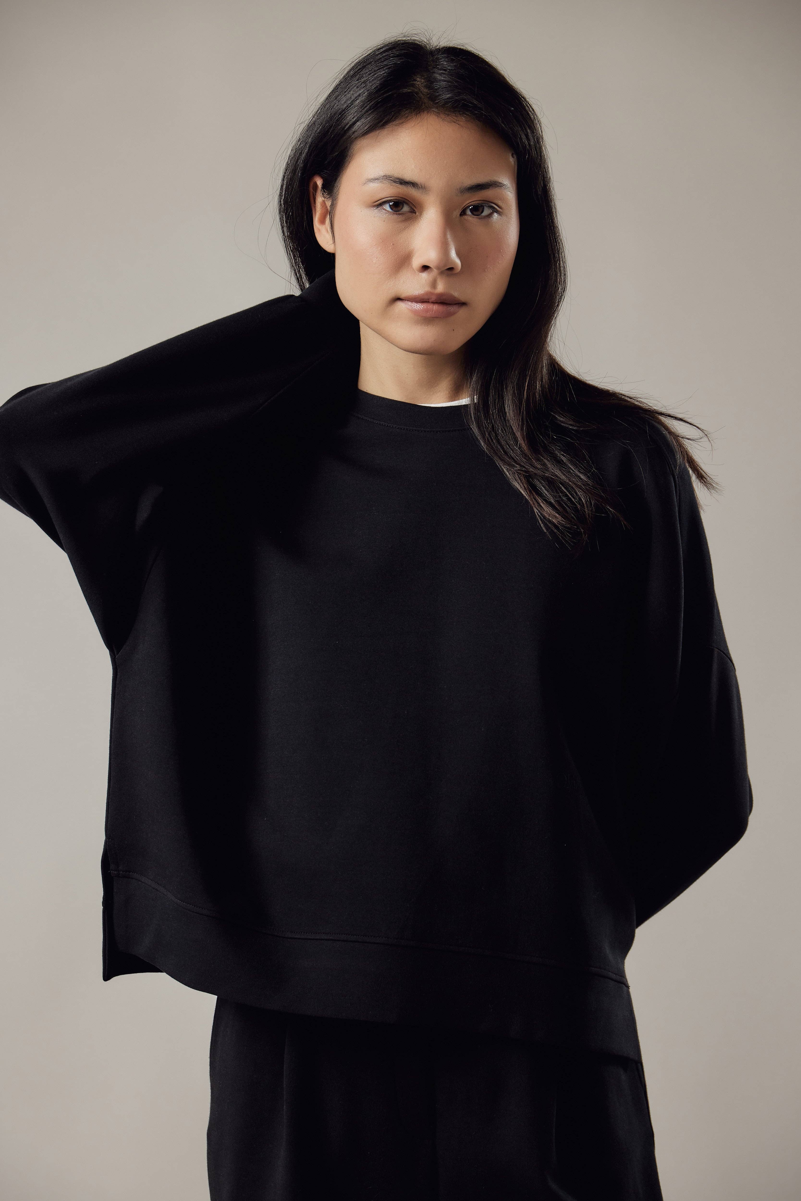 OWN OFF WITH NATURE - Wholesale Sweatshirt - Women's - Loose Fit Crew Neck Sweatshirt in Interlock6