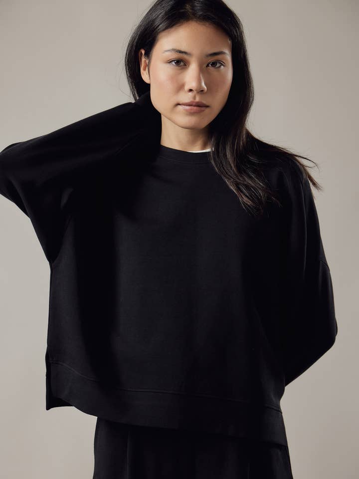 OWN OFF WITH NATURE - Wholesale Sweatshirt - Women's - Loose Fit Crew Neck Sweatshirt in Interlock6