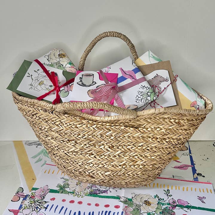 Edinburgh Letters – wholesale Flat wrap – Paris Kisses - Gift Wrap Sheet6