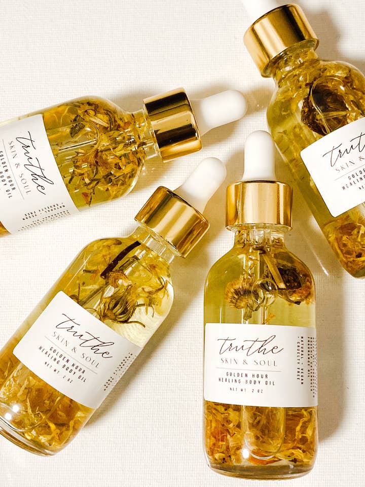 Golden Hour Healing Body Oil for wholesale by Truthe Skin & Soul