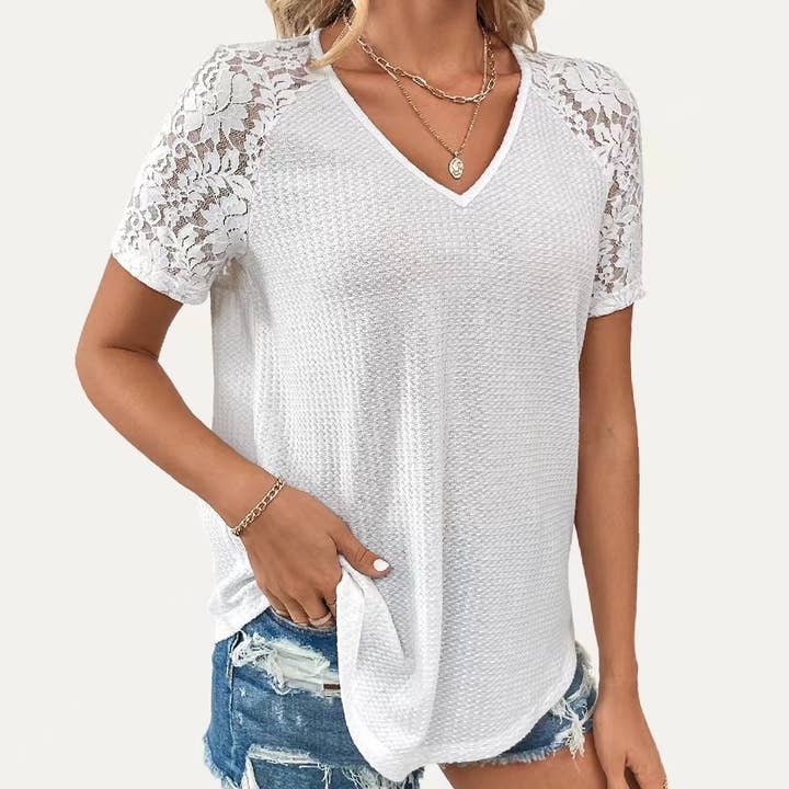 The Moment Collection - Vente Haut en maille – femme - Haut à manches courtes en maille douce et transparente Simply Cutie7