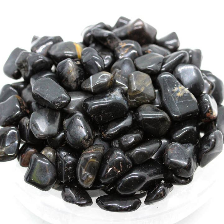 Pedras Roladas de Ágata Negra Polida 10-20mm 1 KG/2,2lbs por atacado de Quasar Gems USA