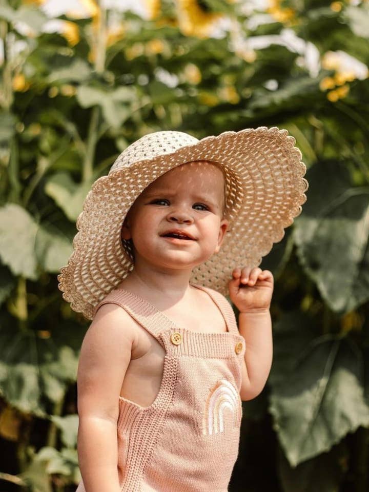 Regenbogen-Strickstrampler | Rosa für den Großhandel von Wolfie Kids