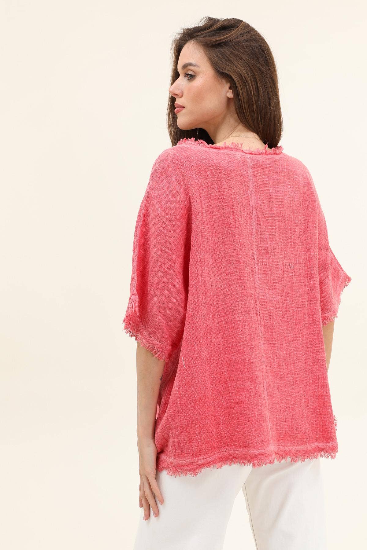 LÉA & LUC - Wholesale Blouse – Women’s - Plain blouse in 50% Linen and 50% Cotton REF. 982844