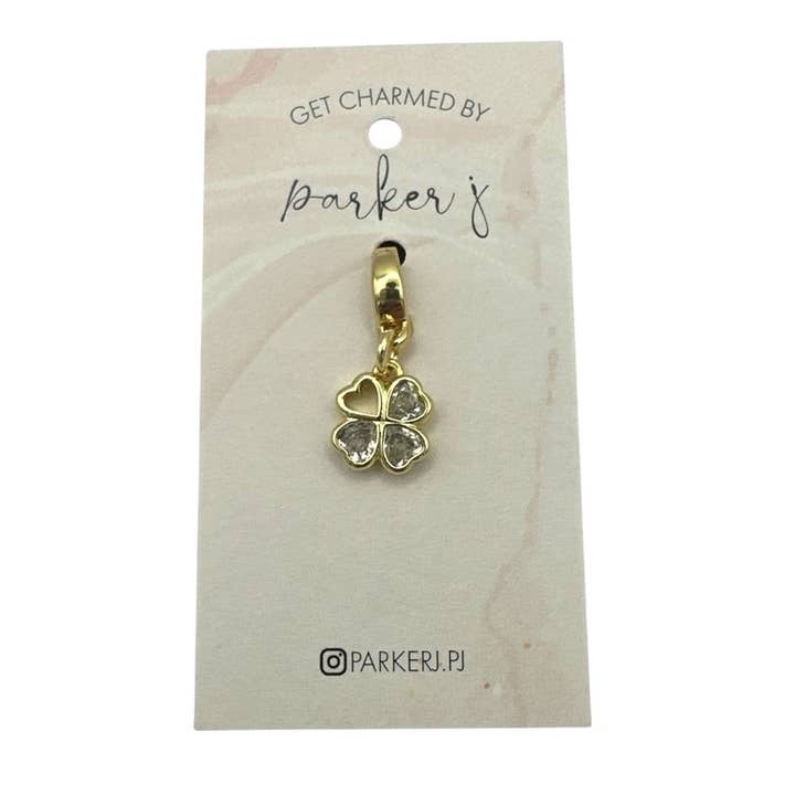 CZ Clover Charm for wholesale by Parker J Jewelry & Charm Bar