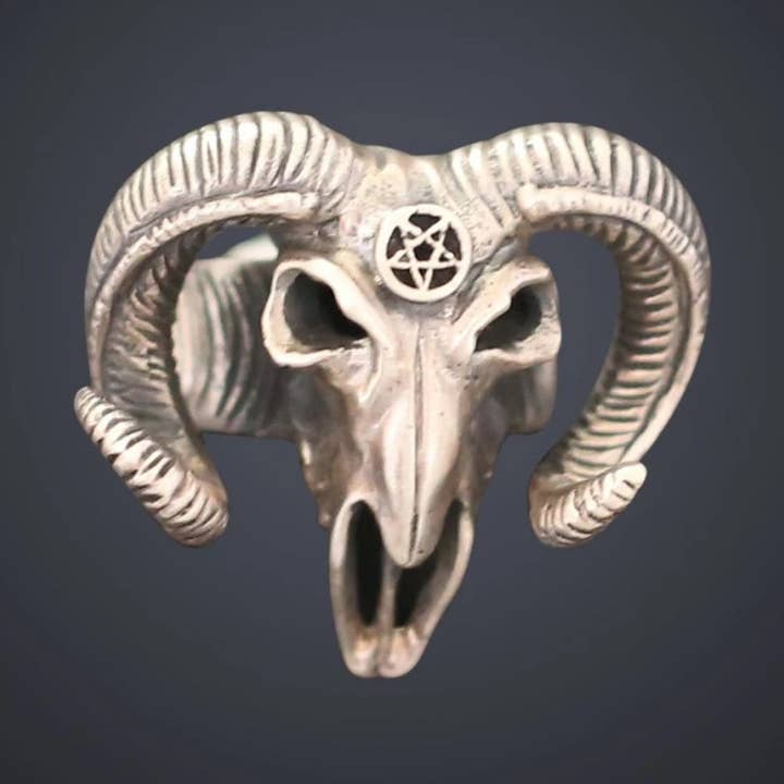 RAM SKULL RING for wholesale by Mercurious Designs
