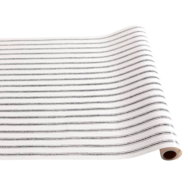 $7.00 min 12 HALLOWEEN - BLACK TICKING ON CREAM TABLE RUNNER for wholesale by LUX FRAGRANCES