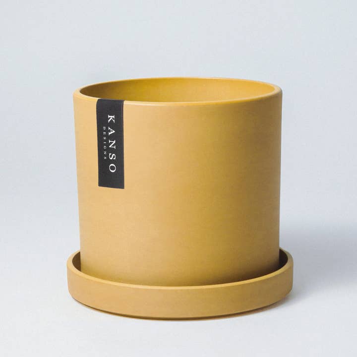Kanso Designs - Wholesale Plant Pot - 7" & 4" Mustard Seed & Dusted Clay Planters & Saucers 3