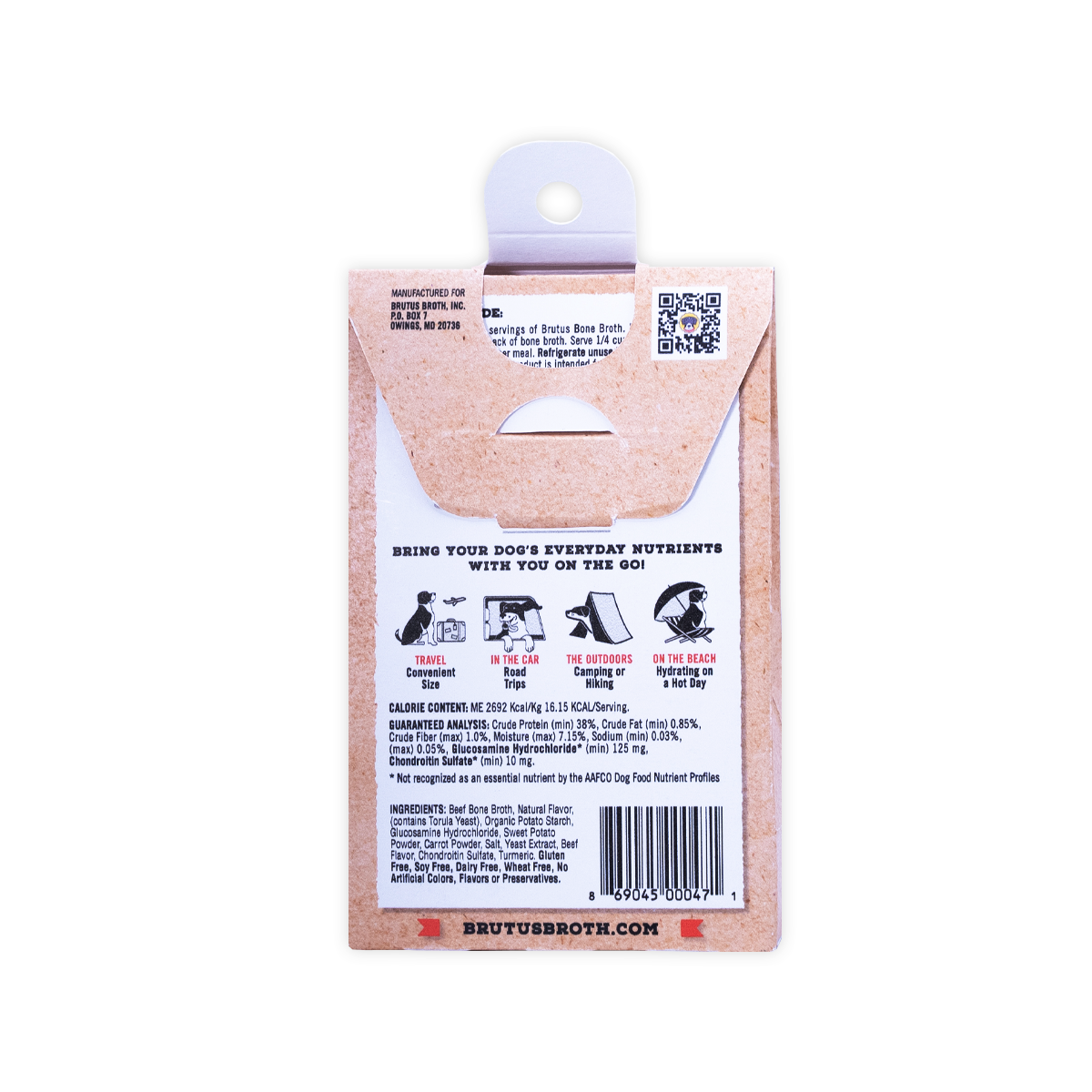 Brutus Broth - Wholesale Pet Food - Dog - Brutus Broth Instant Bone Broth Beef 5 Stick Pack2