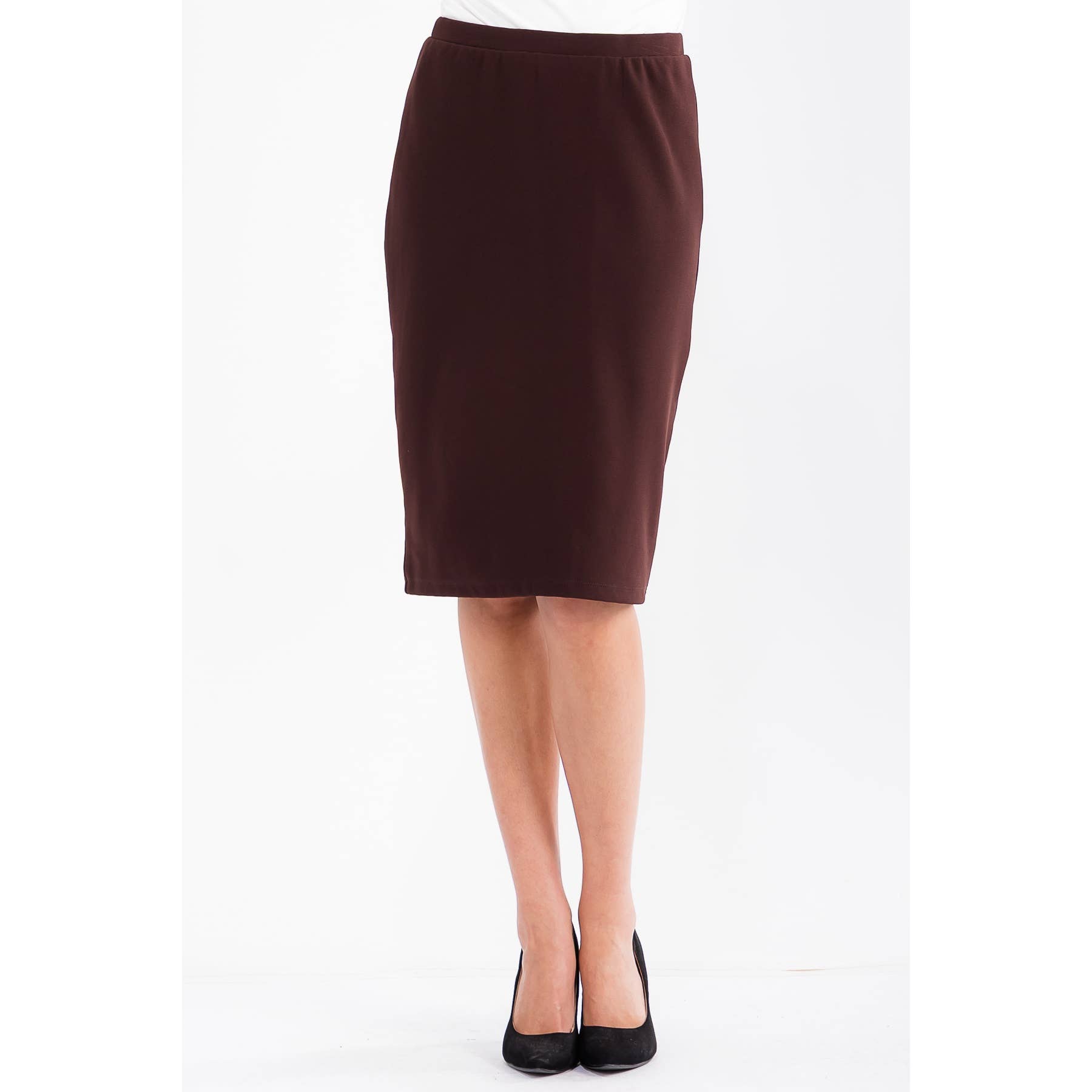 Perseption - Wholesale Skirt - Women's - TEXTURED ELASTIC WAIST MIDI PENCIL SKIRT0
