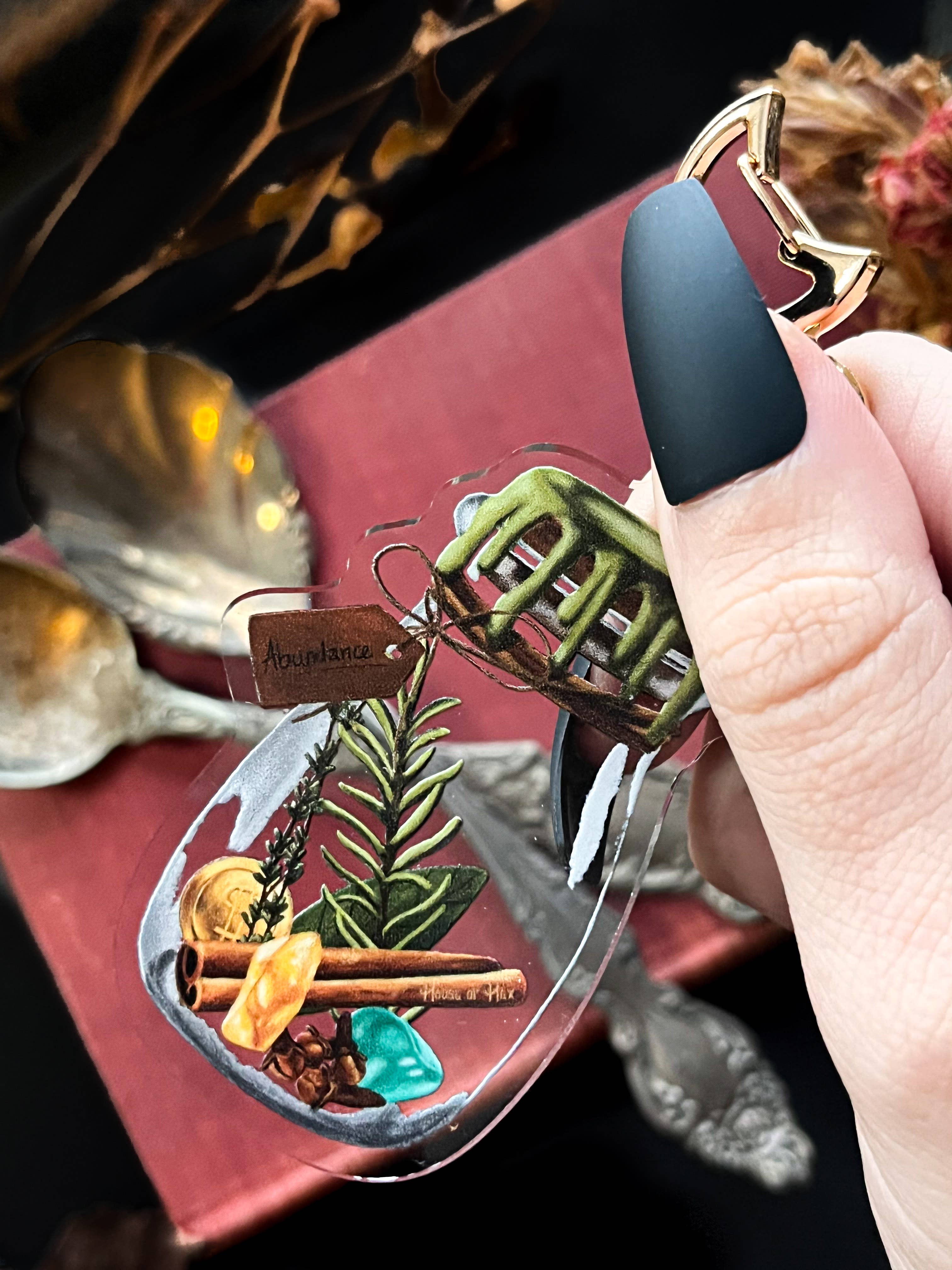 House of Hex - Wholesale Keychain - Women's - Abundance Keychain | Accessories | Witchy | Double-side2