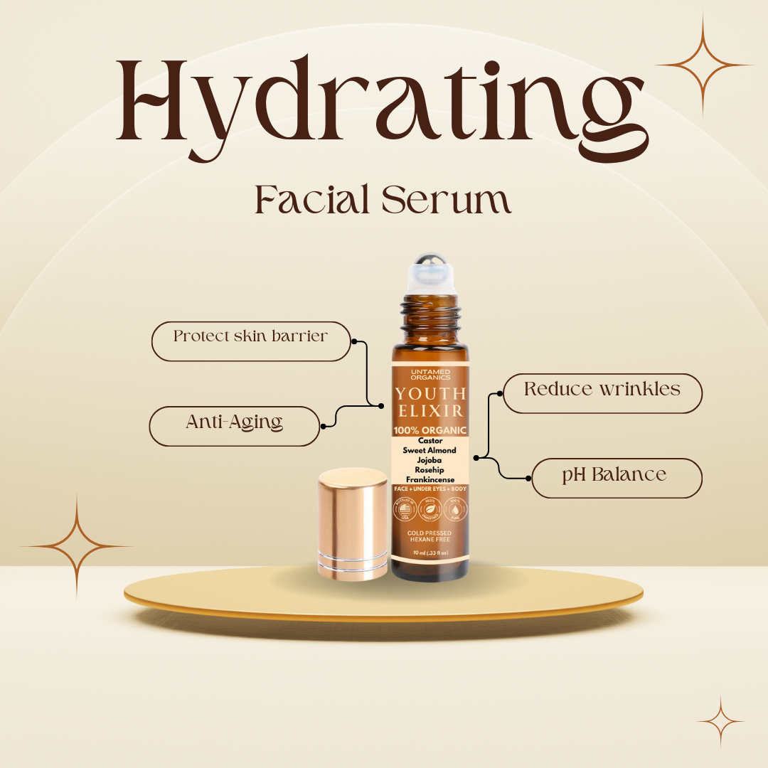 Untamed Organics – Óleo para banho/corpo por atacado – Óleo Elixir Orgânico da Juventude | Frasco de Vidro de 10 mL6