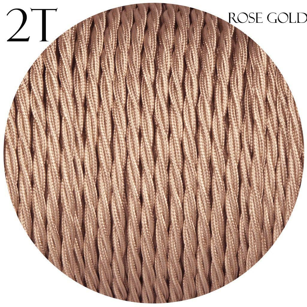 Ledsone - Wholesale Craft Supplies - 2 Core Braided Fabric Twisted and Round Cable Lighting Flex44