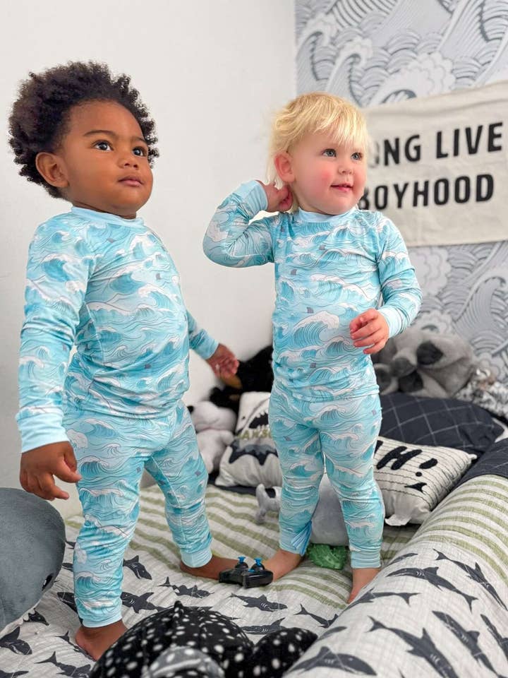 Ocean Dreamers Bamboo Pajamas- Two Piece for wholesale by Tuck & Char Co.