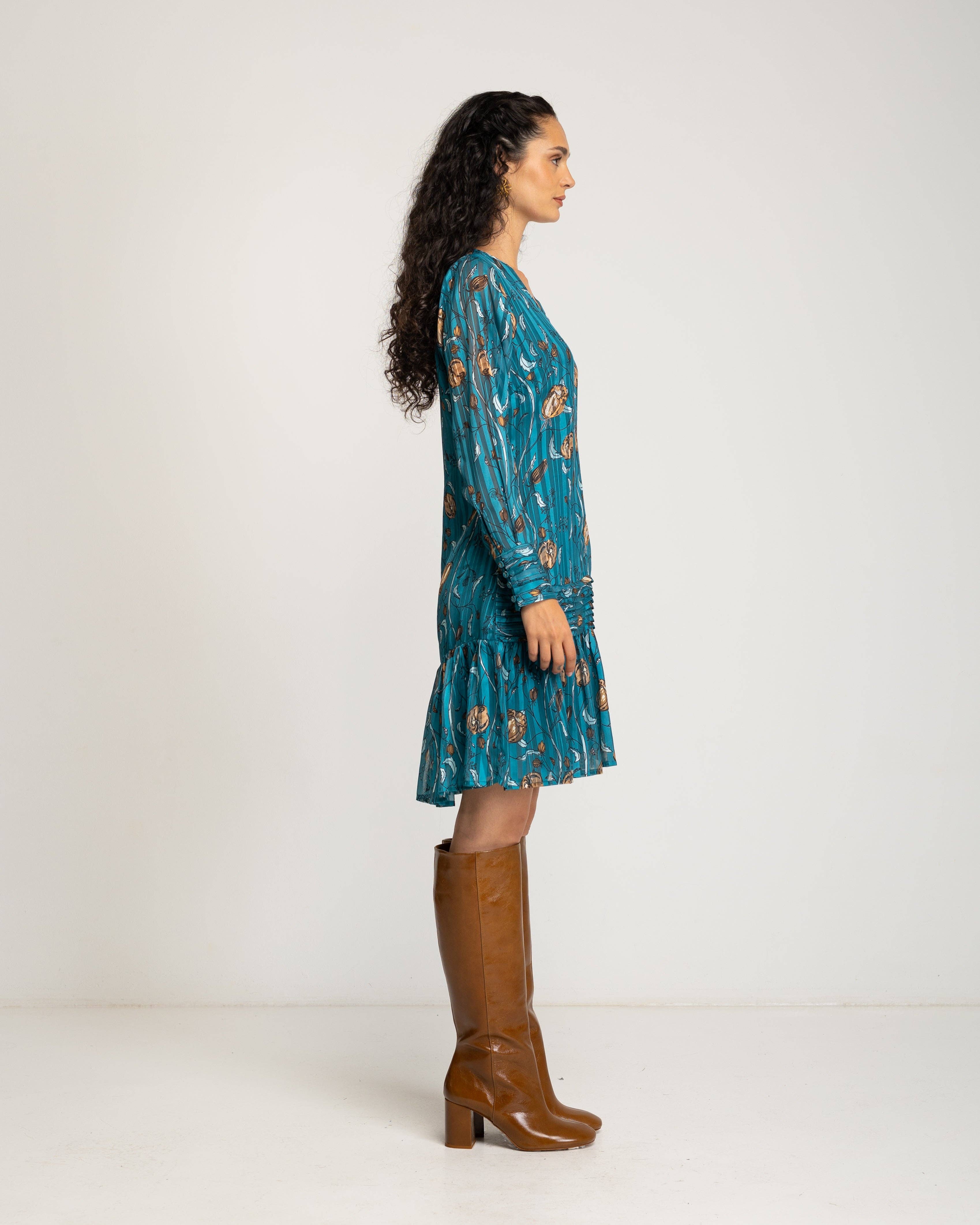 NIZA - Vente Robe – femme - Robe courte drapée Naiara2