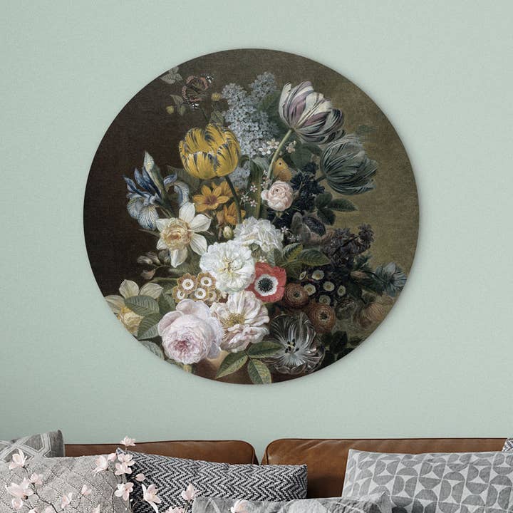 Wallcircle Still Life with Flowers Eelkema for wholesale by Wanderschoon