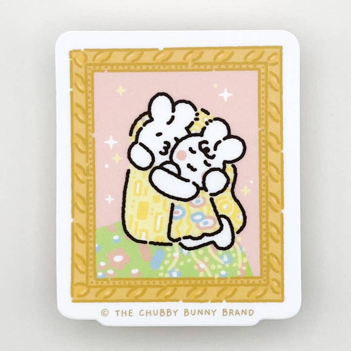 De Kus Vinyl Sticker voor wholesale door The Chubby Bunny Brand