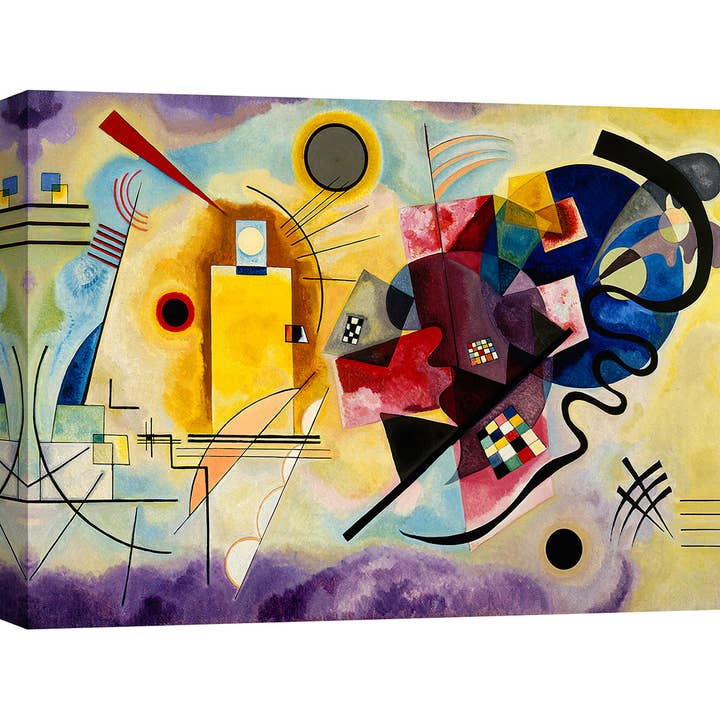 Schilderij op doek: Wassily Kandinsky, geel, rood en blauw voor wholesale door Selected Artworks Italia