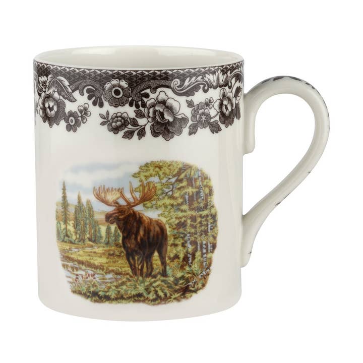 Spode Woodland 16 oz Mug (Moose) for wholesale by Portmeirion, Spode, Pimpernel, Nacthmann, Wrendale Designs