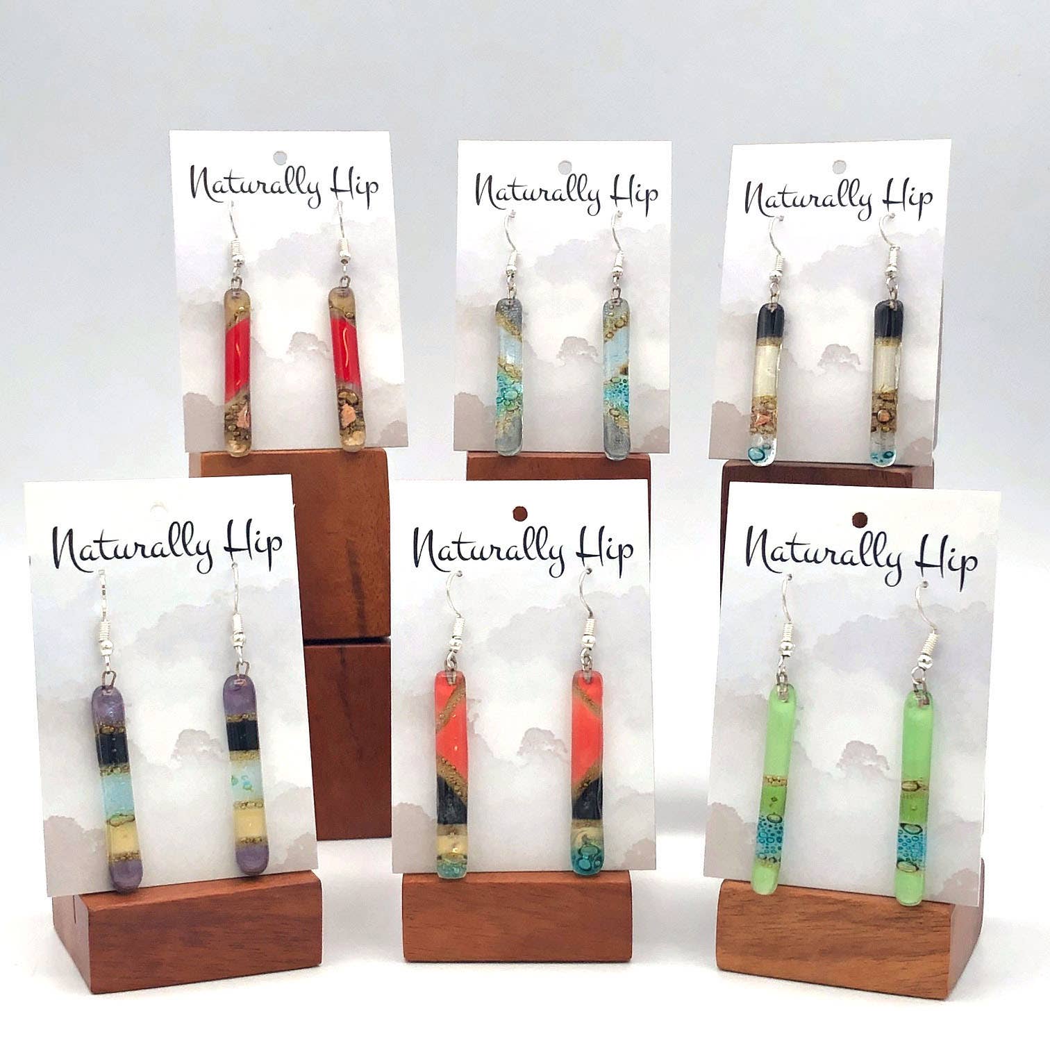 Women of the Cloud Forest - Wholesale Dangle Earrings - Long Stem Glass Earrings2