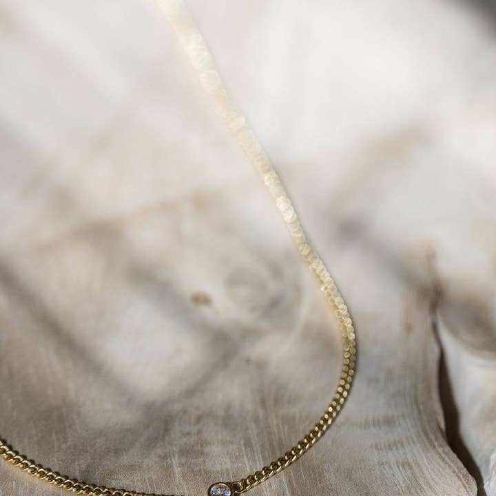 Coast and Cove - Wholesale Choker/collar - Gold Crystal Solitaire Choker0