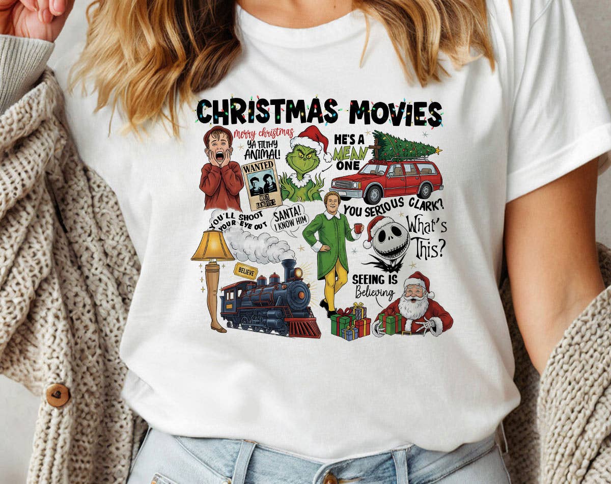 House Of Rodan - Wholesale T-Shirt (Graphic) - Women's - Christmas Movies Collage Buddy Clark T-Shirt1