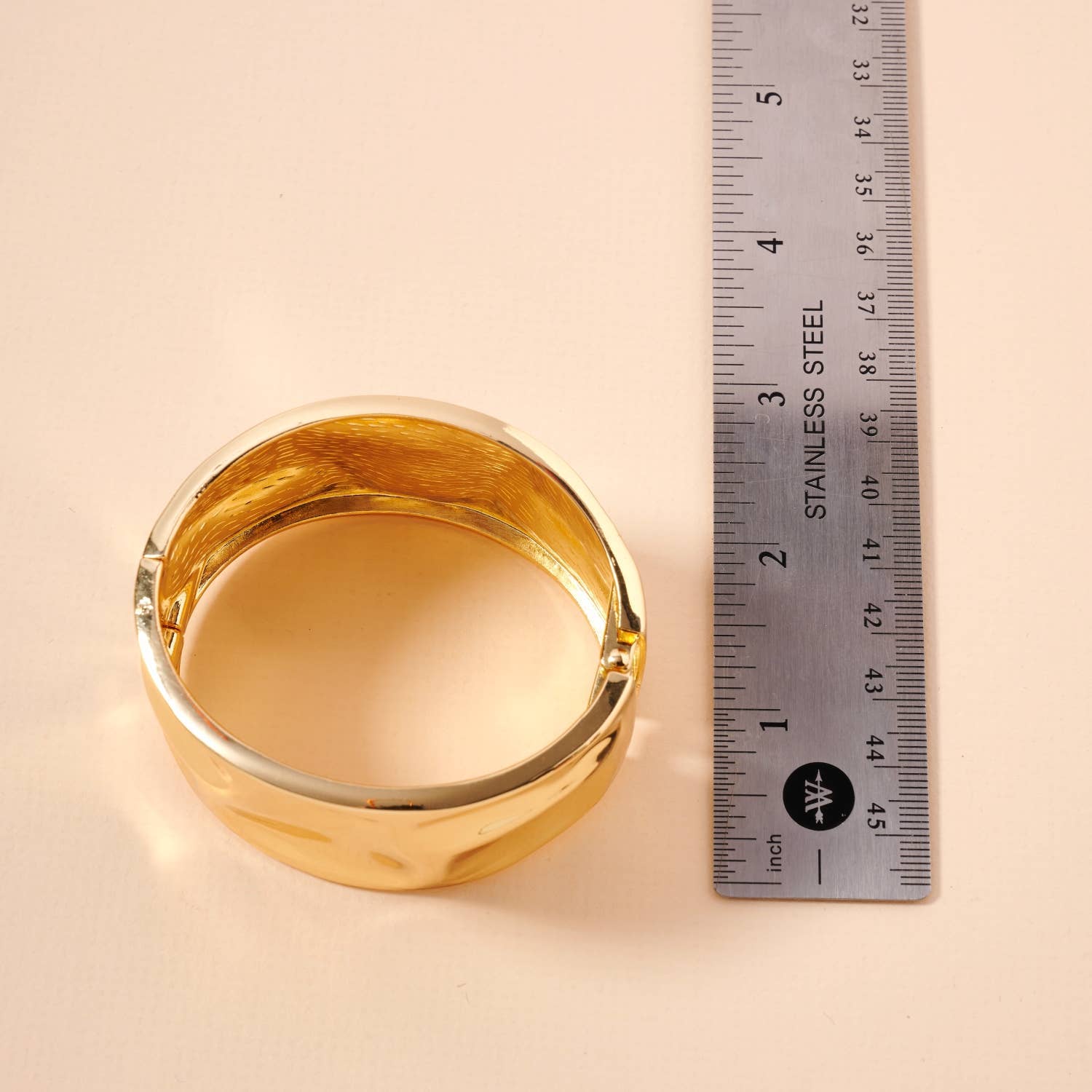 Irregular Wide 18K Gold Cuff Bracelet for wholesale on Faire4