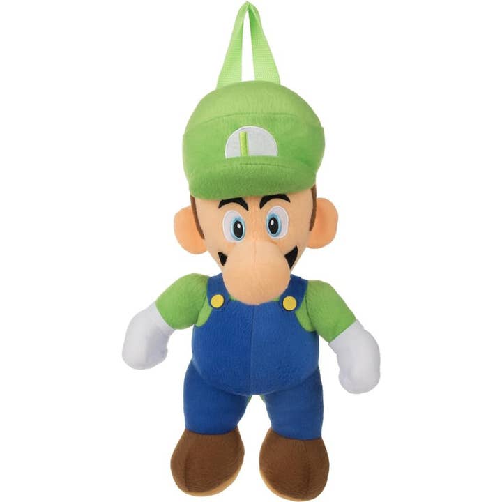 Square Deal Recordings & Supplies - Vente Sac à dos – enfant - Sac à dos - Super Mario Bros. - Luigi, Peluche