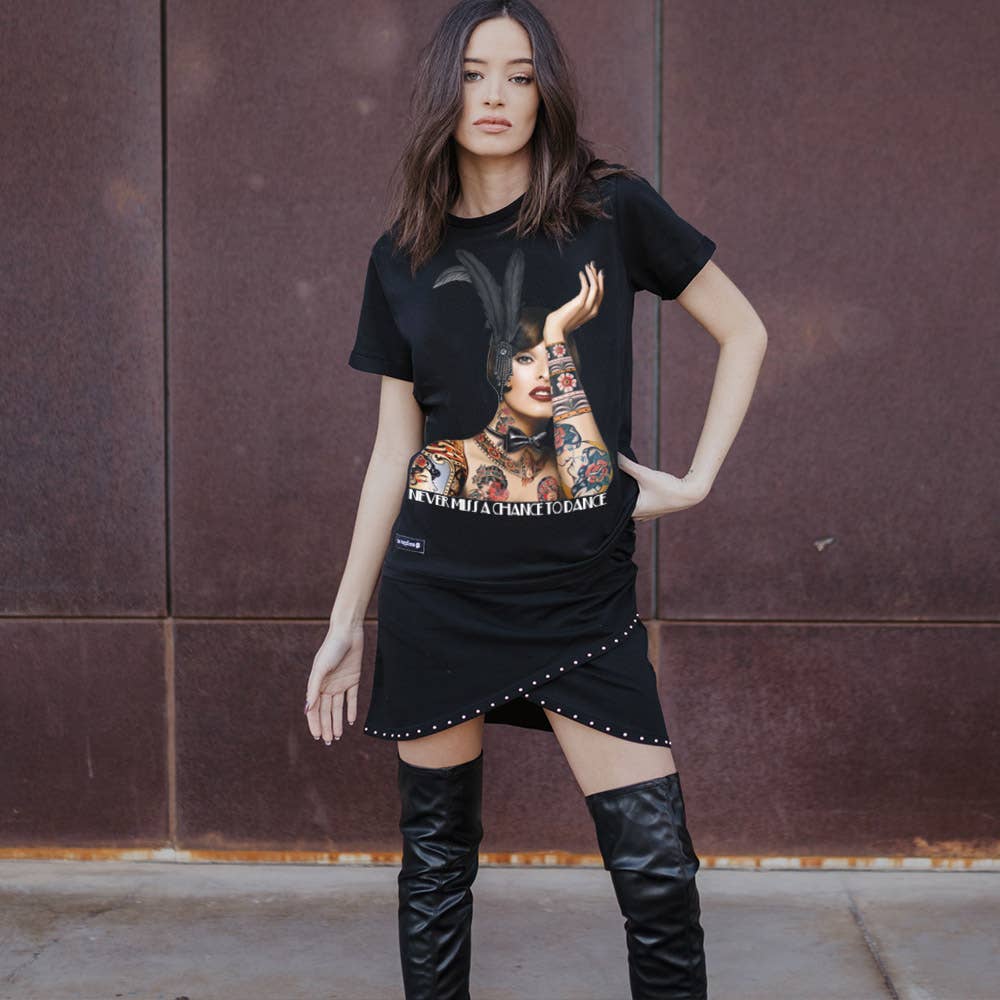 BE HAPPINESS – T-shirt estampada - Mulher por atacado – CAMISETA LINDA CABARET0