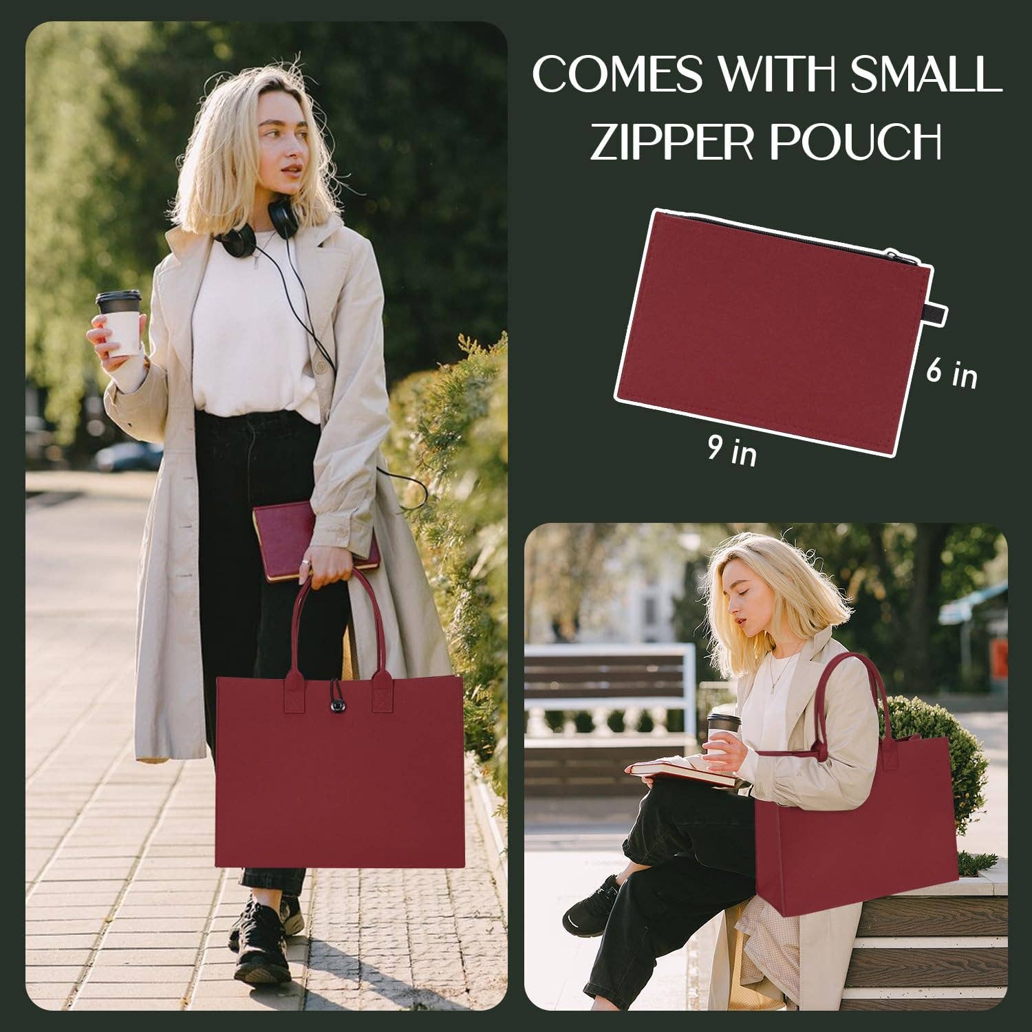 wandf – wholesale Livsmedels-/Shoppingväska – ECOHUB tålig återanvändbar kasse i återvunnet filttyg7