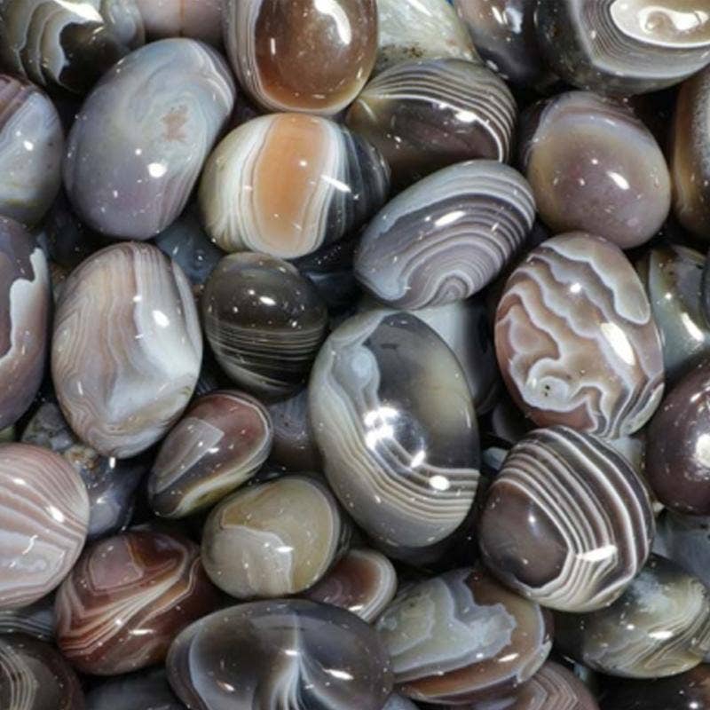 La Boîte à Cailloux - Vente Pierre et cristal de spiritualité - Agate Botswana A (pierre roulée)0