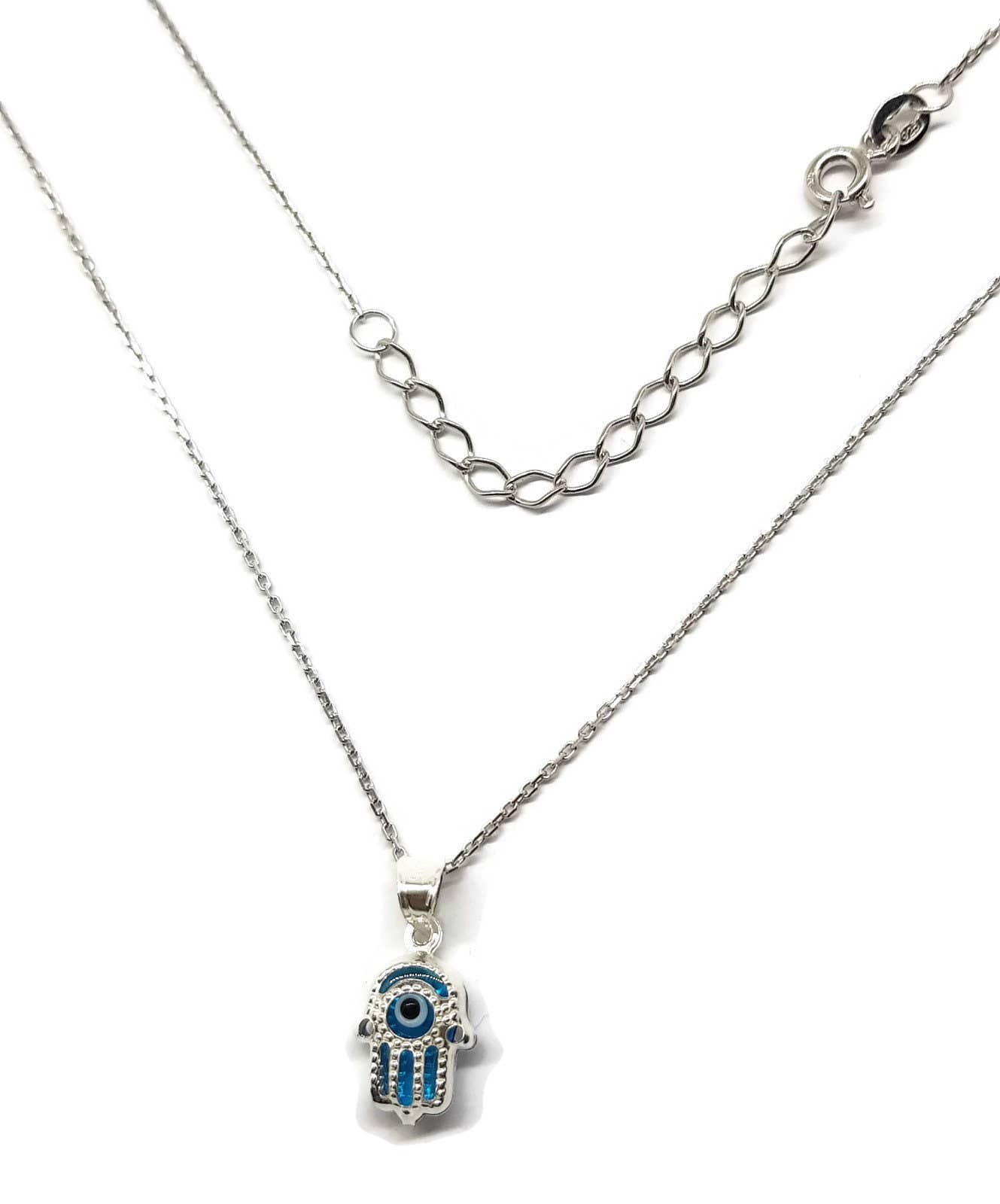 MYSTIC JEWELS – Colar pingente/pendente por atacado – Colar de Prata 925 com Olho Grego e Mão de Fátima - Fatima2