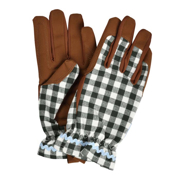 NEW Colour Collection Gloves - Heritage Green Check for wholesale by Burgon & Ball