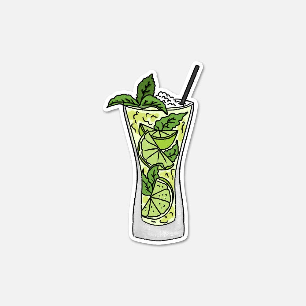 Footnotes - Wholesale Sticker - Mojito - Happy Hour Cocktail Sticker