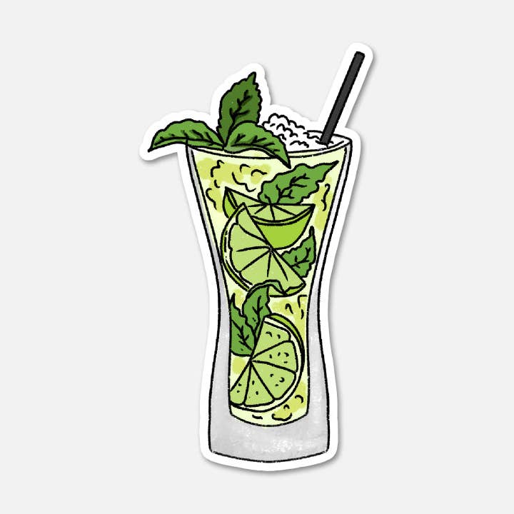 Footnotes - Wholesale Sticker - Mojito - Happy Hour Cocktail Sticker0