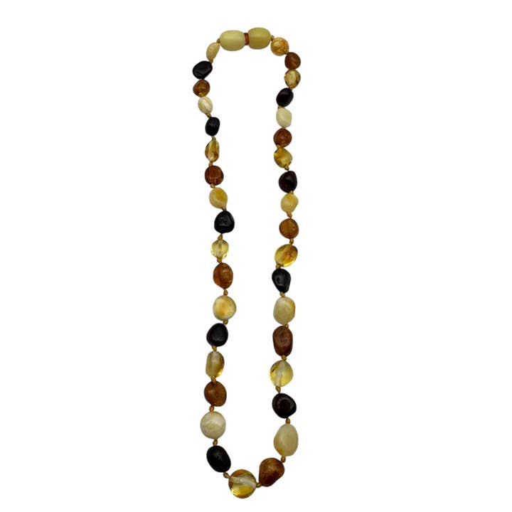 Amber halskæde til babyer reference PT4 for engroshandel hos Foliesbijoux