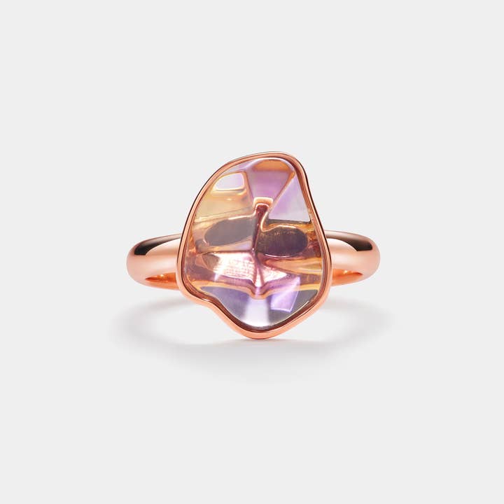 Perimade & Co. LLC - Wholesale Cocktail/Statement Ring - Natural Purple Amethyst Crystal Ring in 925 Sterling Silver4