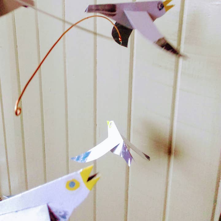 Esther Kent Design – wholesale Baby mobile – Seagulls Handmade Paper Mobile3