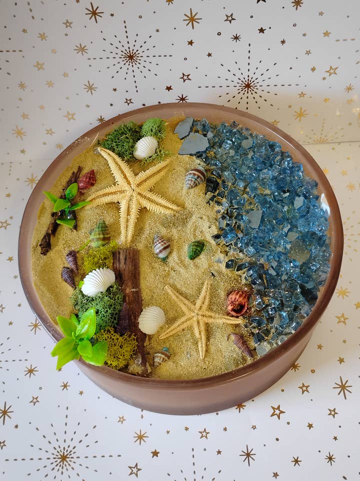 Bougie en cire de soja parfumée à la plage de sable 40oz pour la vente par Ethereal Elements CT