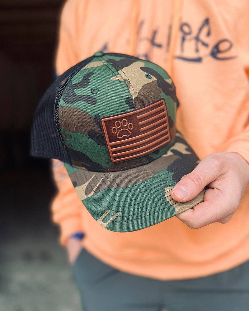 PAWZ - Vendita all'ingrosso Cappellino da camionista - Unisex - Cappello Pawz Nation in pelle con toppa