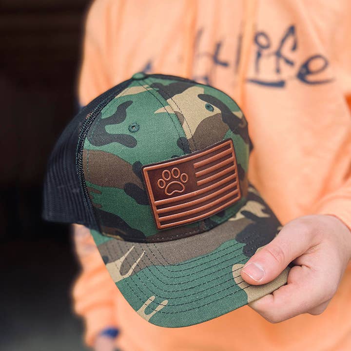PAWZ - Wholesale Trucker Hat - Unisex - Pawz Nation Leather Patch Hat