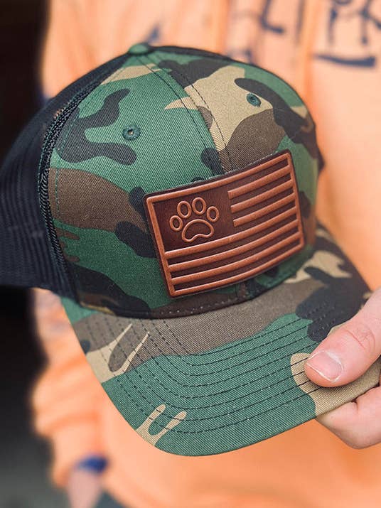 Pawz Nation Ledermütze mit Aufnäher für den Großhandel von PAWZ