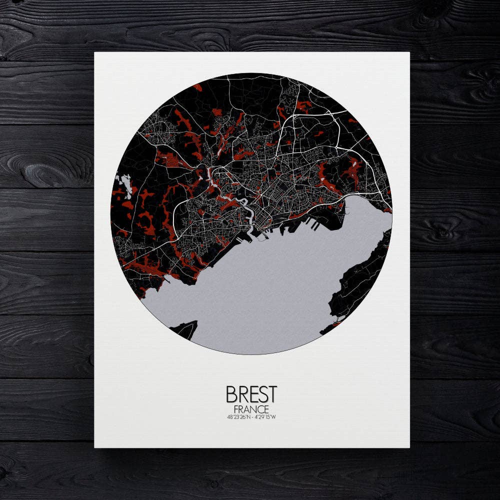mapospheres - Venta al por mayor Pósteres - Poster de Brest | Francia8