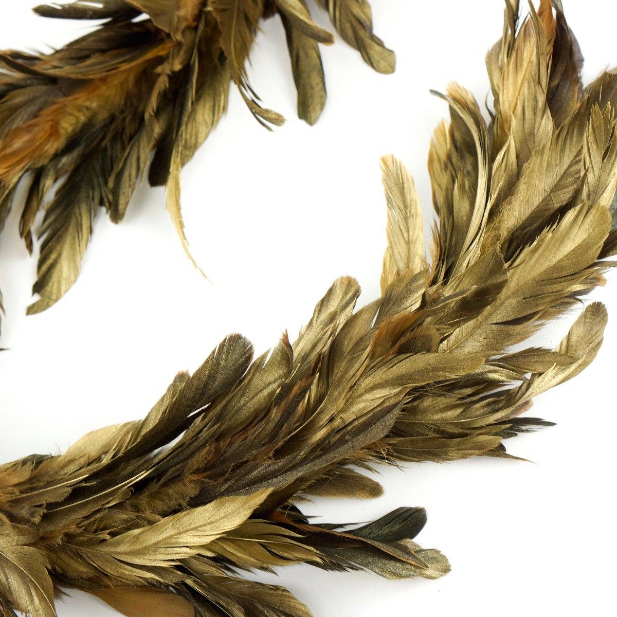 Zucker Feather Products - Wholesale Feathers - Metallic Gold Feather Garland - 50"2