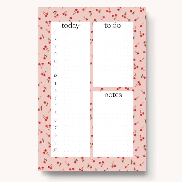 Målad Körsbär Daglig Planerare Anteckningsblock för wholesale av Elyse Breanne Design