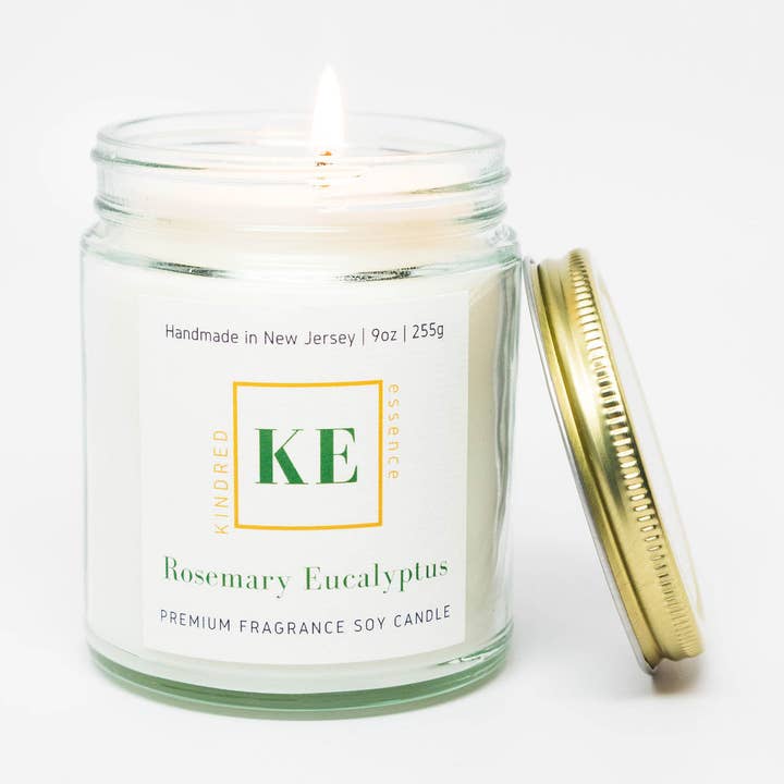 Rosemary Eucalyptus - Soy Candle for wholesale by Kindred Essence