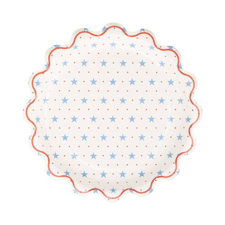 My Mind’s Eye - Wholesale Disposable Plate - HAM1142 - Hamptons Petite Stars 9" Paper Plate
