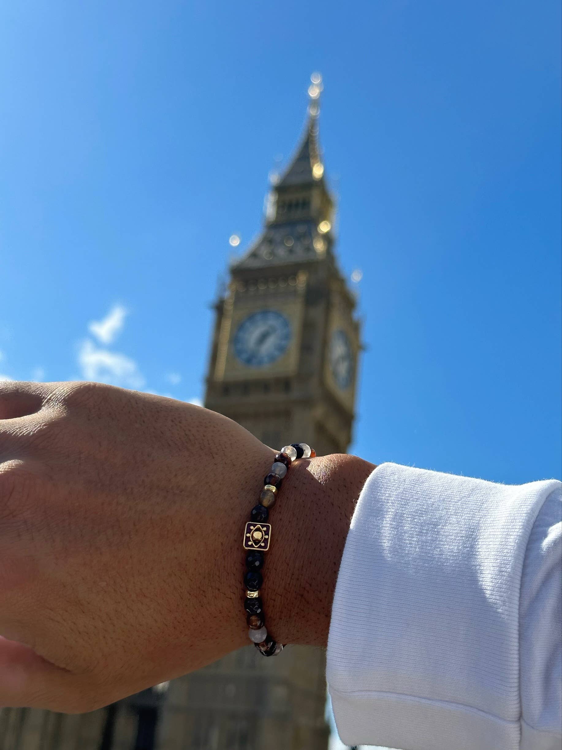 Christina Christi - Wholesale Jewelry - Men's - Agate Beaded Bracelet Men, Evil Eye Beaded Bracelet, Ethnic2